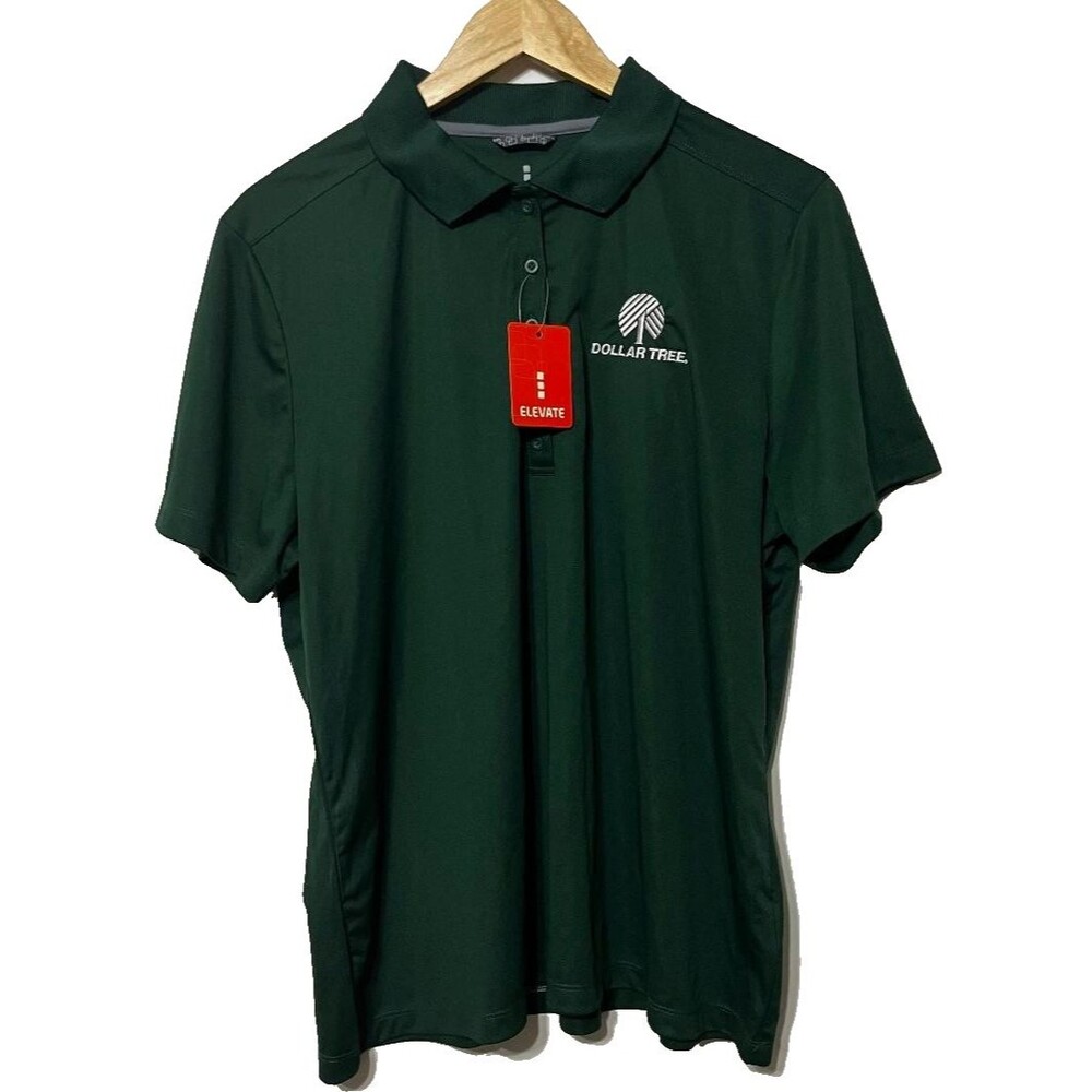 Dollar Tree Employee Uniform Polo Shirt Women’s 2XL‎ Forest Green Short Sleeve